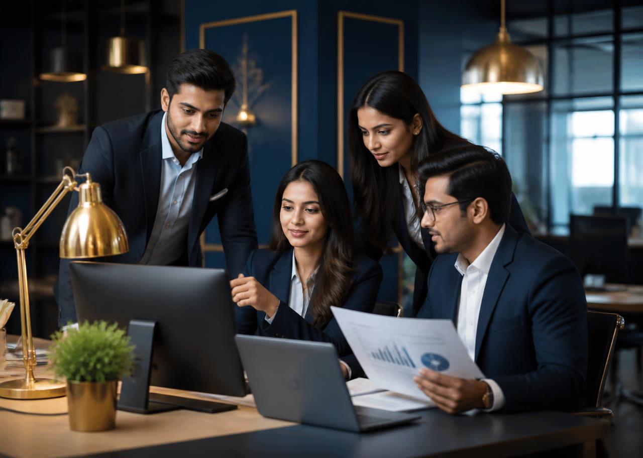 Account managers reviewing seller performance reports